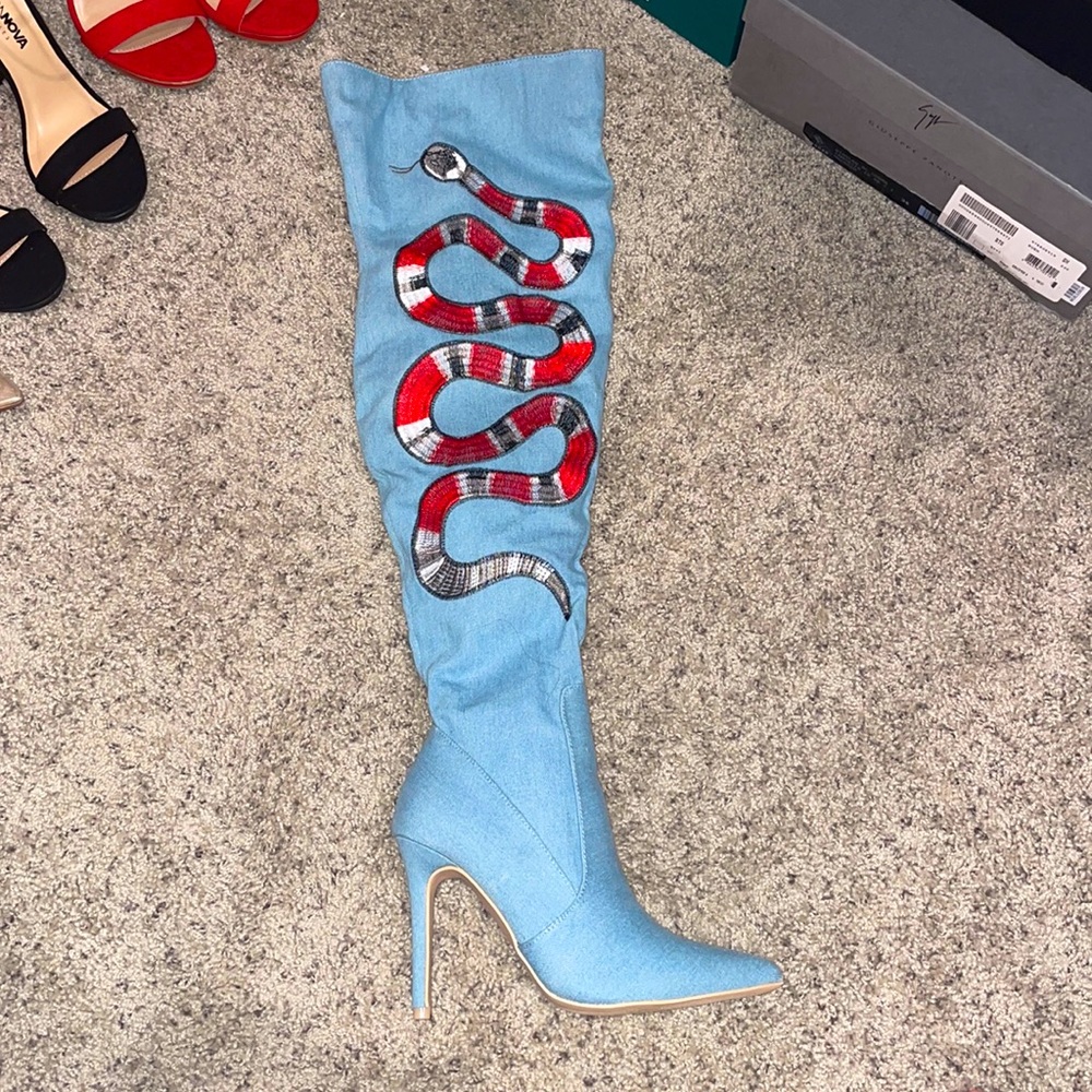Denim Over the Knee Boots